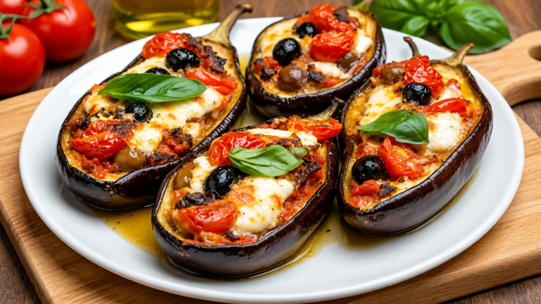 Sizilianische Auberginen aus dem Ofen – Einfaches, schnelles Rezept mit mediterranem Geschmack